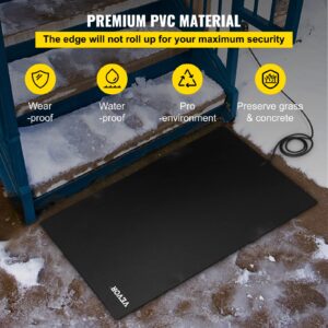 VEVOR, 40in x 60in Walkway, 120V Ice, PVC Heated 6ft Power Cord, Slip-Proof, Ideal Winter Outdoor Snow Mat, 2'' per Hour Melting Speed, Black