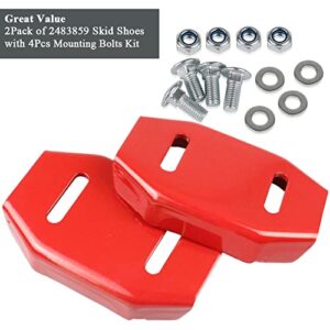 HUSWELL Snowblower Skid Shoes 2 Pack with Mounting Hardware for Ariens Universal 2 Stage Snow Thrower 01028600 02483859 24599 2483859 106500 245995 2483851…