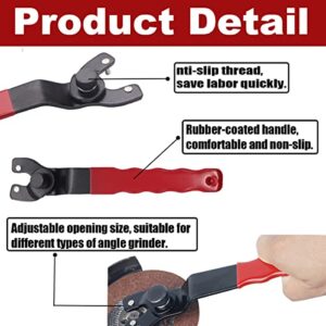 Dianrui Lock-nut Grinder Wrench(Red),Adjustable Grinder Wrench angle grinder wrench Suitable for most grinders K-023-R