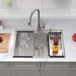 28 Inch Drop In Kitchen Sink Stainless Steel - 28 x 22 inch Drop-in or Topmount Kitchen Sink 16 Gauge Handmade Deep Topmount Kitchen Sink Single Bowl