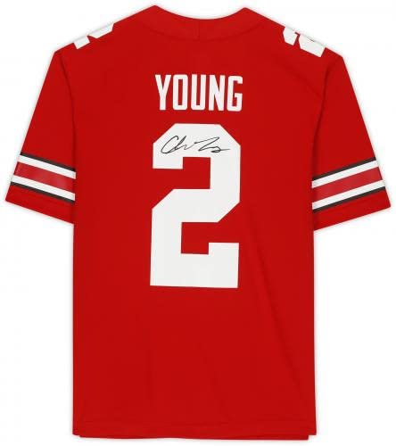 Chase Young Ohio State Buckeyes Autographed Scarlet Nike Game Jersey - Autographed College Jerseys