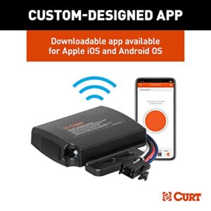 CURT 51190 Echo Under-Dash Electric Trailer Brake Controller with Bluetooth-Enabled Smartphone Connection, Proportional, Plastic