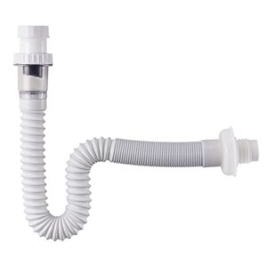 bretoes 1-1/4 inch anti-odor expandable flexible universal sink drain pipe wash basin s tube down tube p trap tubing (1 1/4 b)