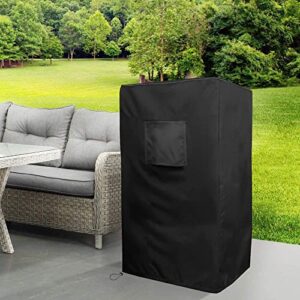 Skyour Fire Column Cover 21in Waterproof Outdoor Gas Propane Burning Fire Bowl Column Cover Patio Fire Firepit Table Covers for Square/ Round Fire Column (21.7x21.7x34.6in)