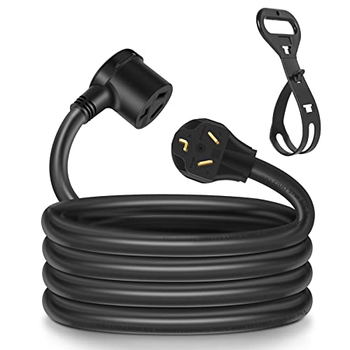 3 Prong Dryer Extension Cord 10 Feet,NEMA 10-30P to 10-30R Heavy Duty STW Extension Cord,30Amp 125V/250V 10-AWG Gauge,Black