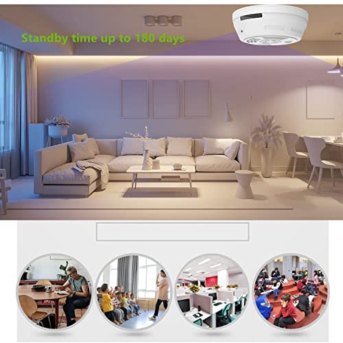 Spy Camera Smoke Detector Hidden Camera - WiFi 180 Days Standby 1080P HD Night Vision PIR Motion Detection Video Recorder Ceiling Nanny Cam