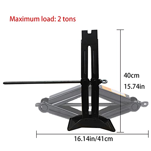 FGZKJ Scissor Car Jack, Scissor Jack with a Maximum Capacity of 2.0 Tons, Heavy Lifting Jack, Used for/SUV/MPV tire Repair and Replacement Tools, with Crank Handle (Hand Crank-2.0 tons)