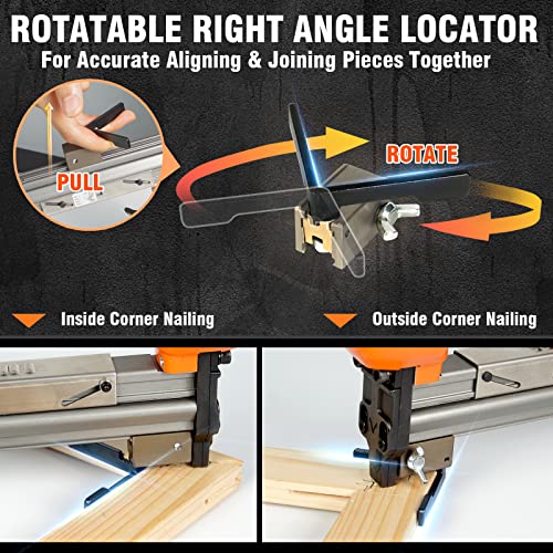 KAMSIN V1015 Pneumatic Picture Frame V Nailer, Fits 5/16'' to 19/32'' (7-15 MM) V Nails, 30 Gauge Air-Powered Frame Joiner for Picture Framing