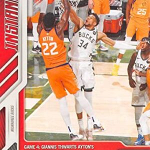 2021 Panini NBA Champions Milwaukee Bucks #22 Giannis Antetokounmpo Highlight Official NBA Basketball Card Commeorating the Bucks Championship season in Raw (NM or Better) Condition