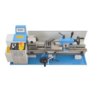 TECHTONGDA 1HP Metal Lathe Precision Bench Lathe Brushless Motor All Metal Gears Variable Speed Turning Machine MT4.5 1.26" Spindle Bore