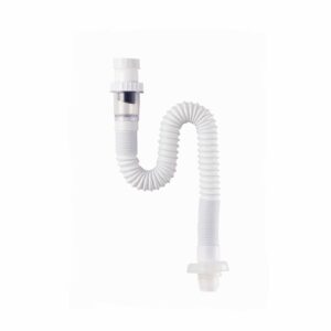 Leirsdam 1-1/4" Expandable Flexible Universal Drain, Odor Resistant Universal Washbasin S Tube Sink Drain Tube P Trap Tube, White