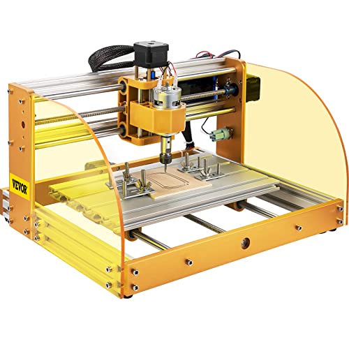 VEVOR CNC Router Machine, 3018 w/GRBL Offline Control, Limit Switches & Emergency-Stop, PCB PVC Wood leather Engraving Machine, Dustproof Safe Acrylic Baffle, XYZ Working Area 300 x 180 x 45mm