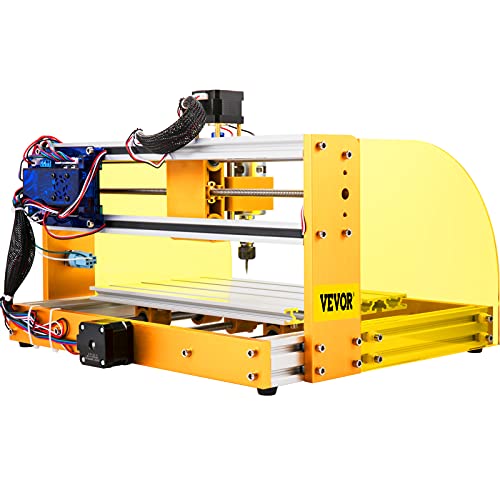 VEVOR CNC Router Machine, 3018 w/GRBL Offline Control, Limit Switches & Emergency-Stop, PCB PVC Wood leather Engraving Machine, Dustproof Safe Acrylic Baffle, XYZ Working Area 300 x 180 x 45mm