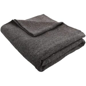 Grey 62x80 Military Wool Blanket for Emergency ,Camping & Everyday Use (Grey)