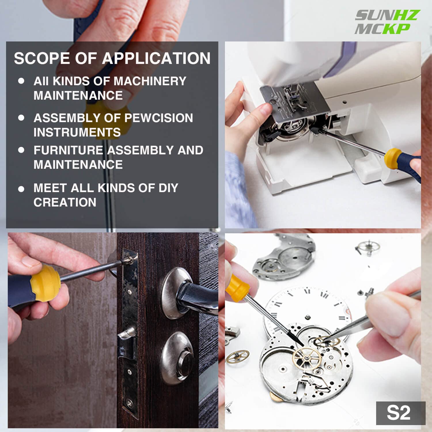 SUNHZMCKP Magnetic Screwdriver Set 66-Piece, S2- Alloy Tool Steel, Includes Slotted/Phillips/Torx Mini Precision Screwdriver, Replaceable Screwdriver Bits With Sturdy tool box