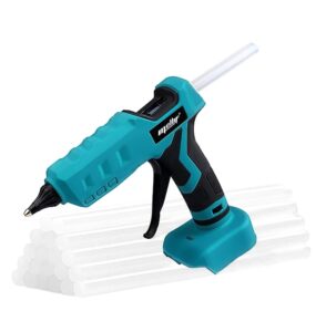 mellif cordless hot glue gun for makita 18v battery, handheld electric power glue gun full size for arts & crafts & diy with 20 0.43" glue sticks (battery not included)