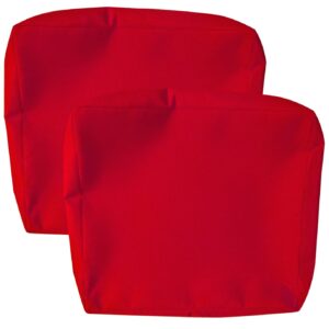 cinnamonee outdoor cushion covers replacement outdoor patio pillow cover comfortable for all seasons sofa couches loveseats lava (20"x22"x4" 2 pack, red)