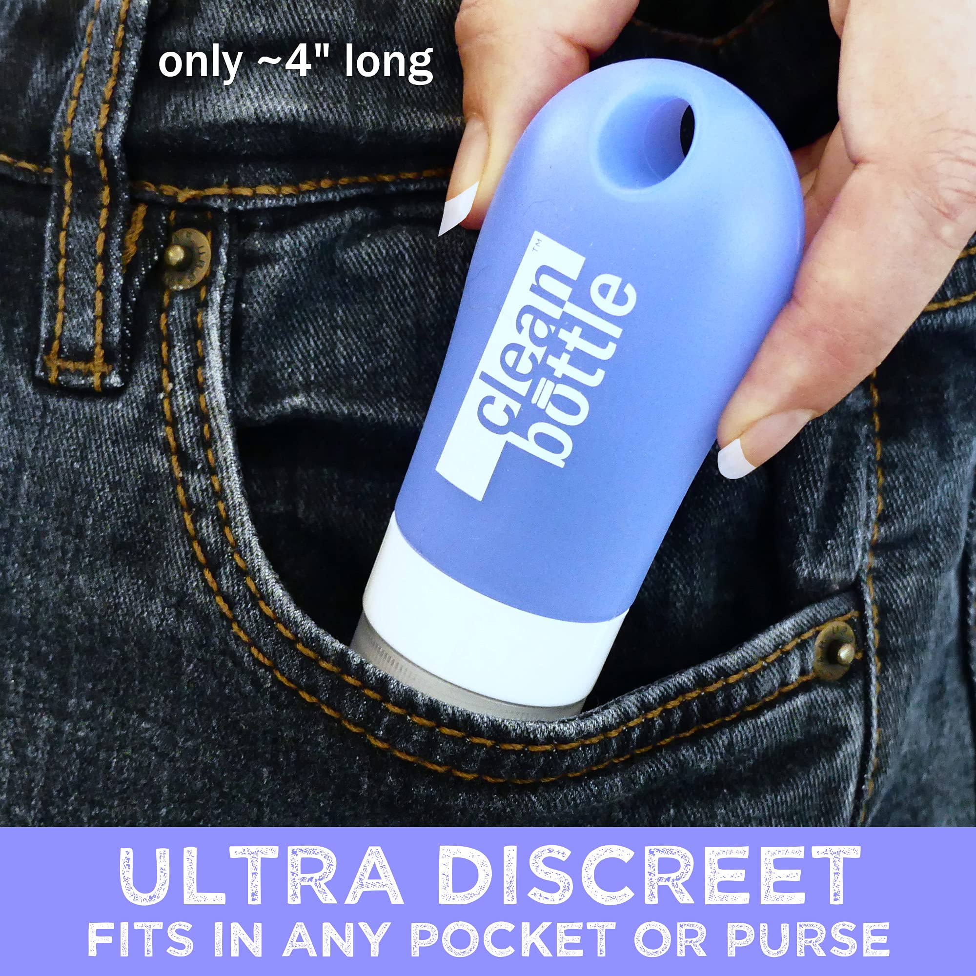 CleanButtle Travel Bidet – Your Ultra Discreet Portable Bidet On The Go – CleanButtle Gets Your Butt’le Clean (Blue) Personal Handheld Water Sprayer