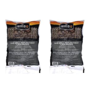 natural lava rocks for fire pit | lava rocks for gas grills charbroilers | reduces flare ups | even heat distribution | 7 lb. bag of fire pit lava rocks | 2 pack