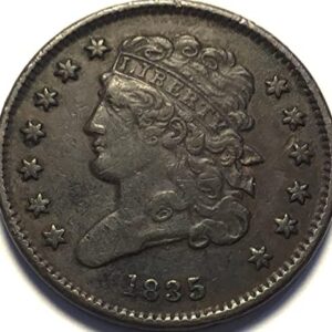 1835 Classic Head Half Cent Half Cent Extremely Fine