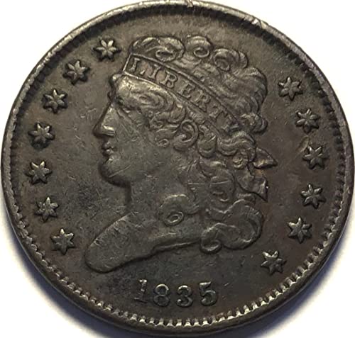 1835 Classic Head Half Cent Half Cent Extremely Fine