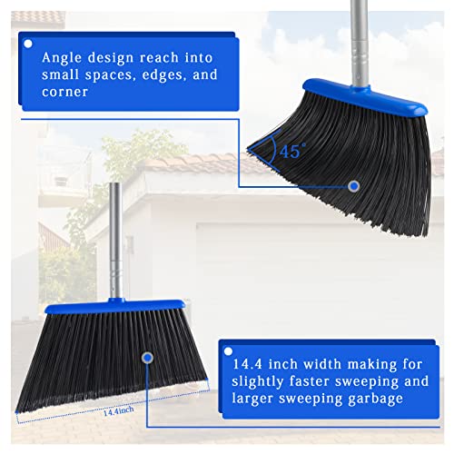 Outdoor Broom for Floor Cleaning, Lalafancy 48" Heavy-Duty Commercial Broom for Sweeping Concrete Patio Courtyard Garage Decks Sidewalks Home Kitchen Backyard