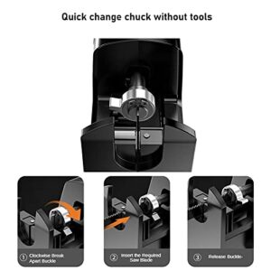 WMLBK Cordless Saw Drill Attachment, Portable Reciprocating Saw Attachment Adapter Jig Saw Attachment with 15pcs Blades for Metal Wood Cutting