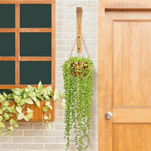 FGSAEOR Plant Hanger, Wall Planters for Indoor Plants, Wooden Wall Mounted Hanging Plant Hooks, Basket Hooks for Lanterns, Flower Bracket, Wind Chimes, Decoration (2-Pack,8-Inch)