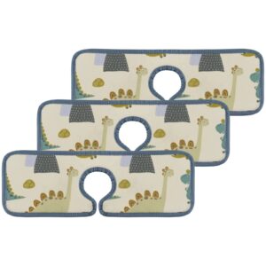 kitchen faucet absorbent mat 3 pieces dinosaurs in the nature faucet sink splash guard bathroom counter and rv,faucet counter sink water stains preventer