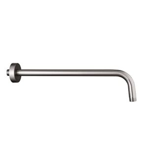 12 inch shower arm with flange,stainless steel 90 degree rain shower head extension arm,wall-mounted shower head arm for fixed shower head,brushed nickel