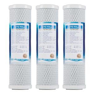 swalle 10” x 2.5” water filter replacement cartridges - cto filter cartridge fits standard 10 inch whole house water filter systems - reducing up to 99% chlorine - pack of 4
