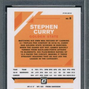 Stephen Curry 2019 Panini Donruss Optic Hologram Basketball Card #8 PSA 10