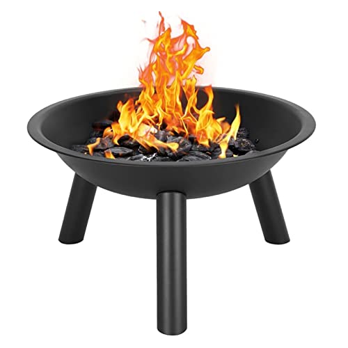 LIUXUEFE Fire Pit Bowl, 22-inch Winter Heater, Charcoal Brazier, Outdoor Fireplace, Campfire, Hiking, Camping