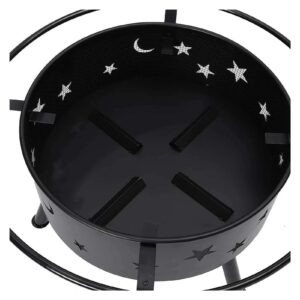 LIUXUEFE Fire Pit, Large 32-inch Steel Brazier, Modern Cast Iron Fire Pits, Garden Outdoor Garden Terrace Camping