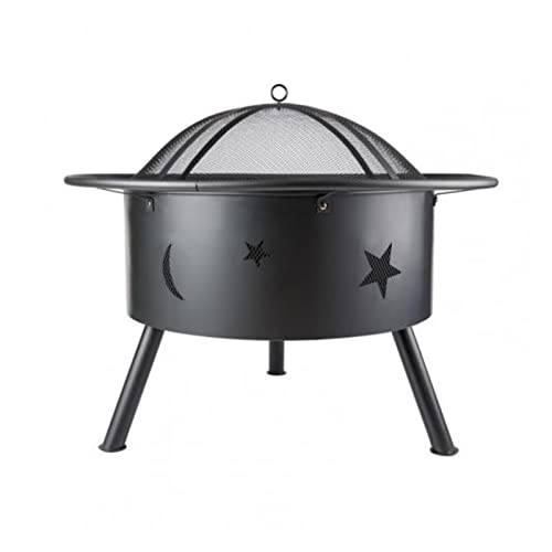 LIUXUEFE Fire Pit, Fire Bowl, wo-od Burning Fireplace, Brazier, Patio Heater (Color : Black)