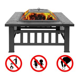 LIUXUEFE Outdoor Fire Pit, Burner, Courtyard Heater, Barbecue Party Picnic