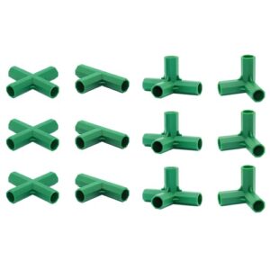 12pcs fitting 16mm 4 types stable support heavy duty greenhouse frame building connector suitable for grape trellis sunscreen shed gardening