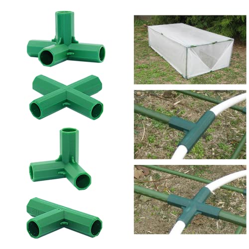 12PCS Fitting 16MM 4 Types Stable Support Heavy Duty Greenhouse Frame Building Connector Suitable for Grape Trellis Sunscreen Shed Gardening