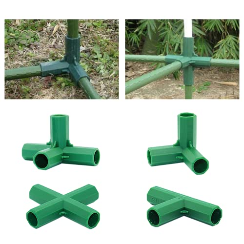 12PCS Fitting 16MM 4 Types Stable Support Heavy Duty Greenhouse Frame Building Connector Suitable for Grape Trellis Sunscreen Shed Gardening