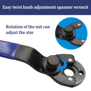 Seamaka Grinder Wrench Universal Adjustable Grinder Spanner ​Wrench with 4 Pcs 5/8-11 Grinder Shaft Nut,Lock-nut Grinder Wrench Fit 4-1/2",5" and 7" Grinders O-K-023-LM