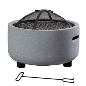 wyxy brazier for garden and patio, barbecue camping bowl barbecue with poker, barbecue rack, mesh cover, grate with mesh cover 45 35cm