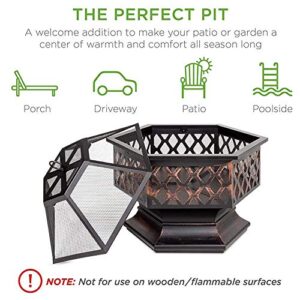 Wyxy Outdoor Heater, Big Fire Pit and Brazier Square Fire Pit Brazier Bowl, Dining Table Set Camping Rack Outer Brazier Fire Bowl 6361 cm