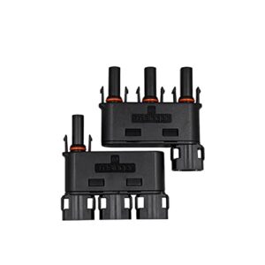 trisinger solar branch connector ip68 waterproof 1500v solid copper terminal 3male1female and 3female 1male, 1 pairs (3 to 1)