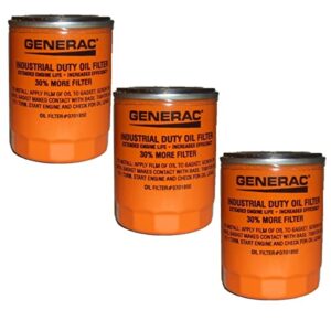 3Pk 070185ES Oil Filters for Air-Cooled and Portable Generators Compatible With Generac 070185E