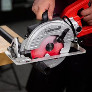 XtremepowerUS 7-1/4" Worm Drive Circular Saw Adjustable Depth Corded 1800W Electric Circular Cutting Saw Cut Off 4800RPM (No Blade)