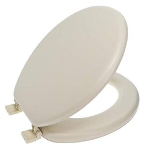 ginsey home solutions champagne elongated soft cushioned toilet seat 80231,off-white