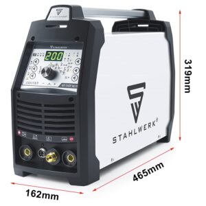 S STAHLWERK TIG Welder 200A AC DC Pulse Aluminum Full Digital Control 110V/220V Dual Voltage Welding Machine