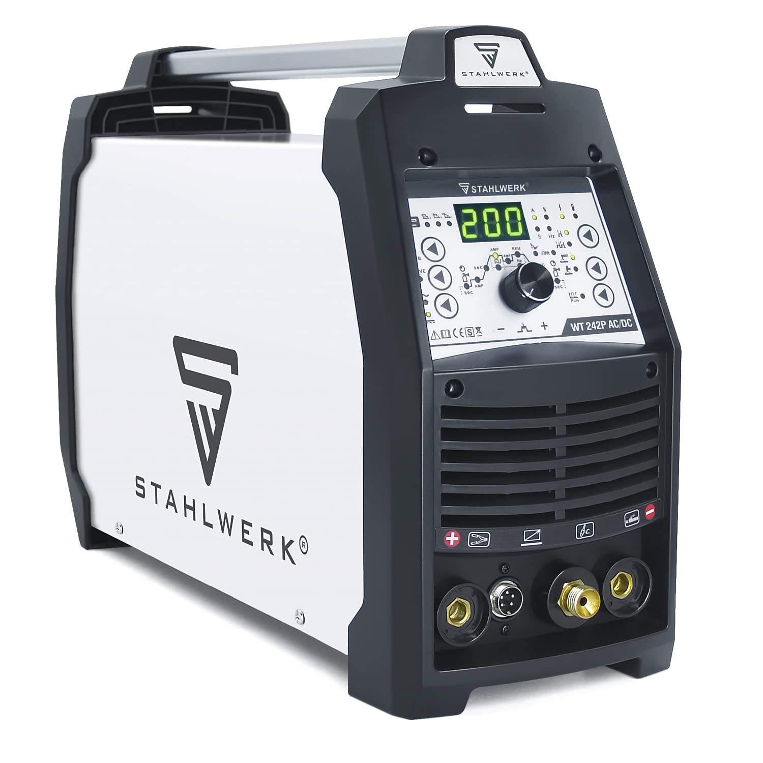 S STAHLWERK TIG Welder 200A AC DC Pulse Aluminum Full Digital Control 110V/220V Dual Voltage Welding Machine