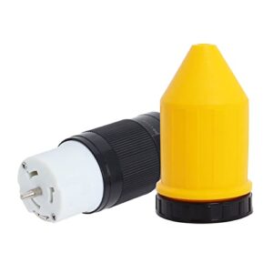 50 amp twist lock plug female with protective cover, ll550c 50 amp generator connector, cs6364 generator cord cap 125 volt//250 volt generator plug