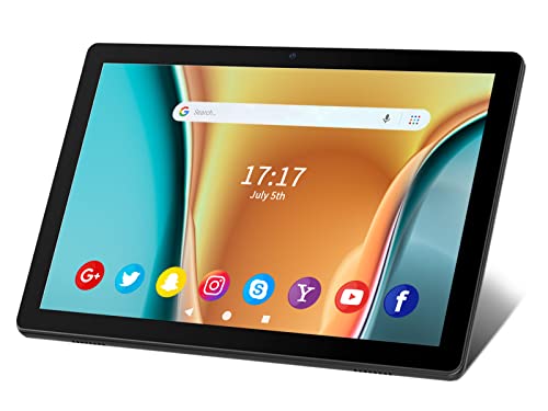 tabtrust Tablet 10 inch Android 10.0 OS WiFi Tablets PC with 10.1'' IPS HD Display, 32GB ROM Storage, Quad Core Processor, 6000mAh Battery, 2MP+8MP Dual Cameras - Black